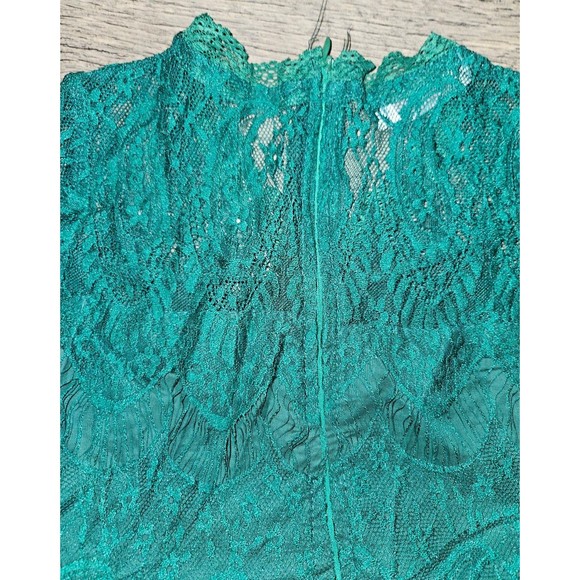 Trish Scully Lace Emerald Green Dress Bella Rafaela Size 14 - Picture 9 of 10